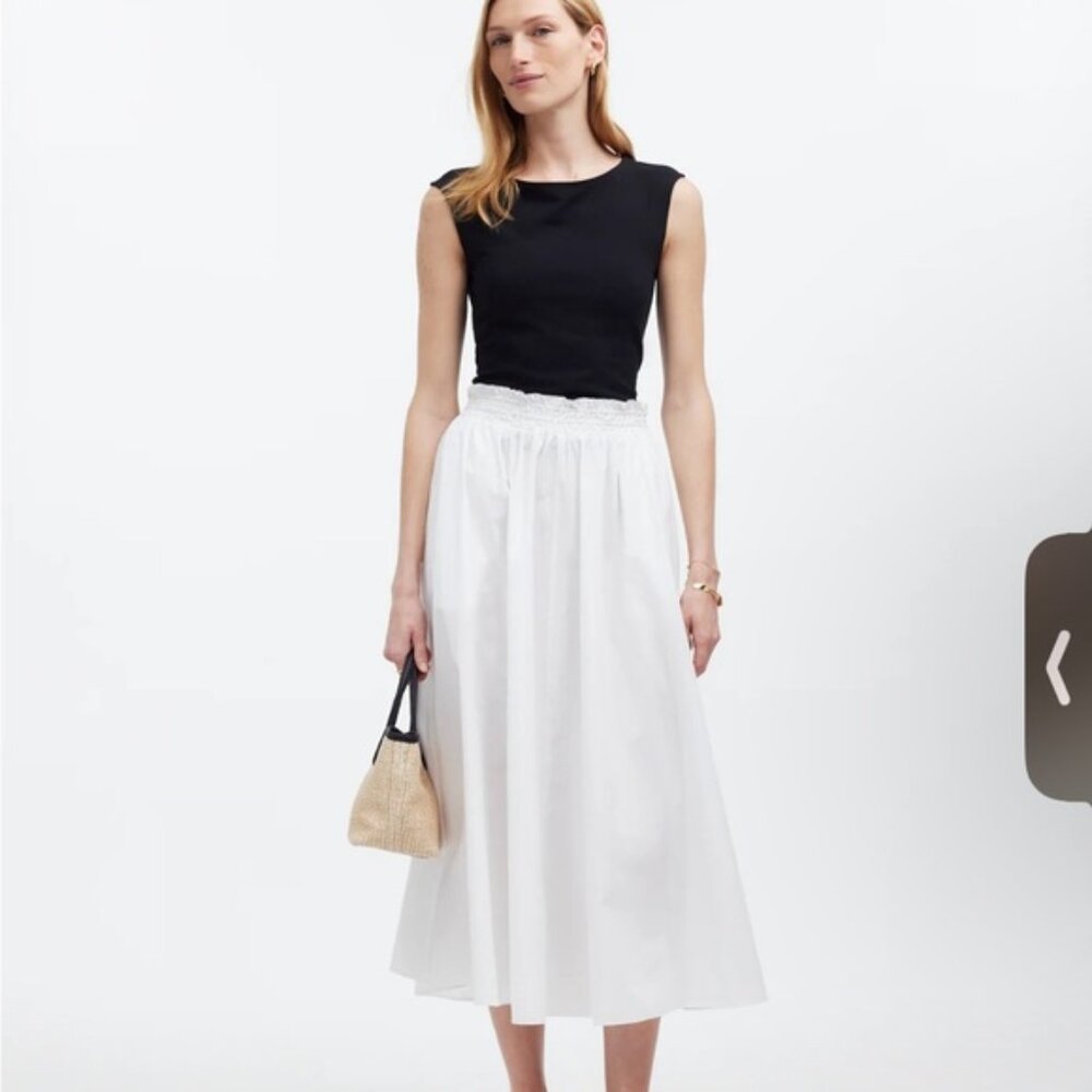 Madewell Pull-On Paperbag Midi Skirt